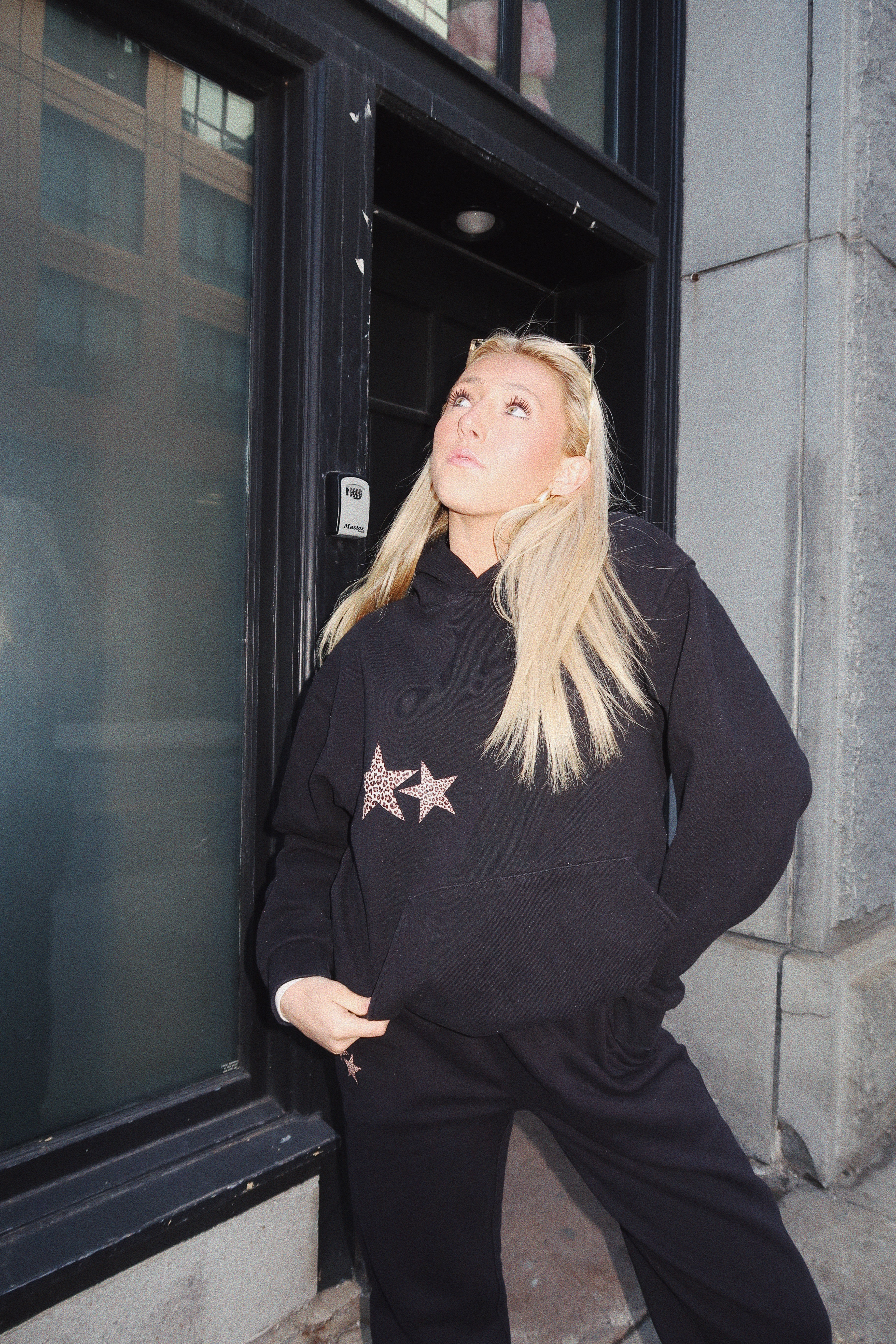 Leapord sweatpants black