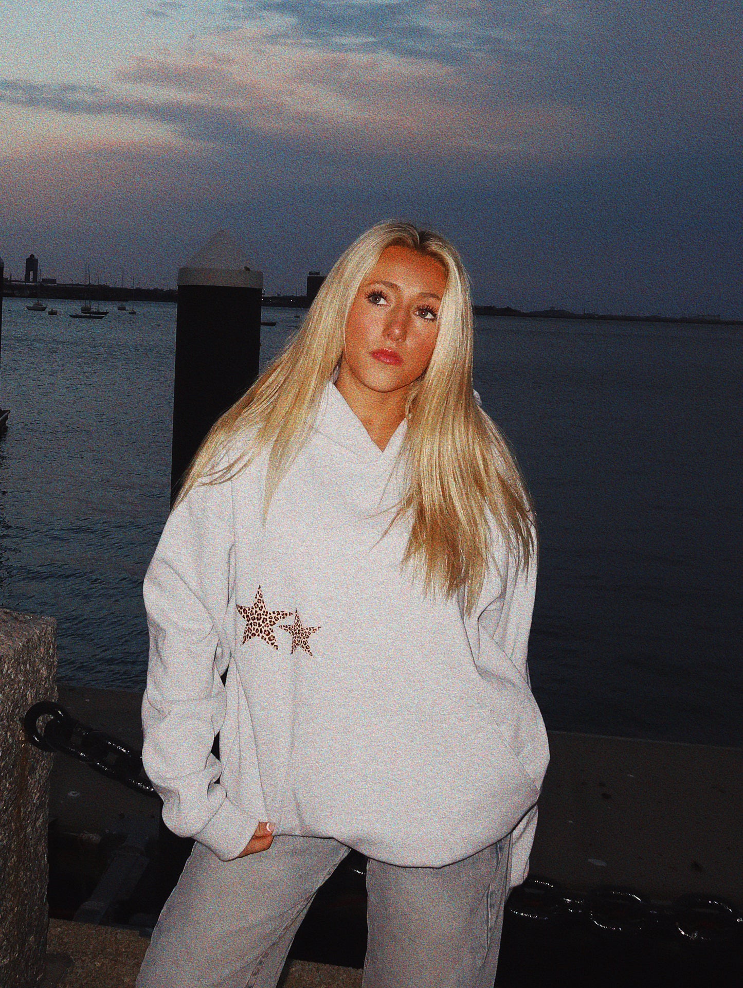 Leopard Hoodie Gray