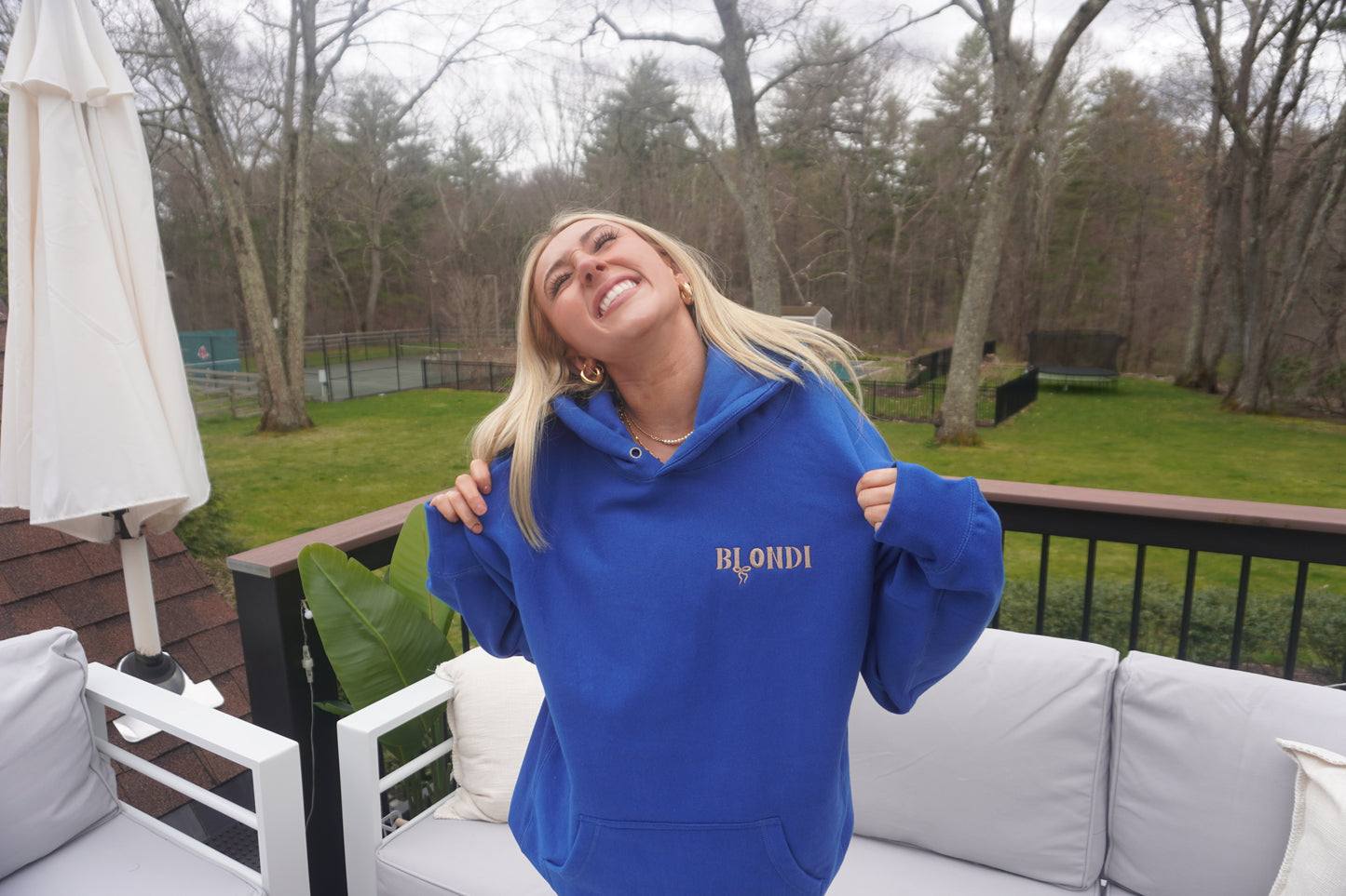 blue baby hoodie