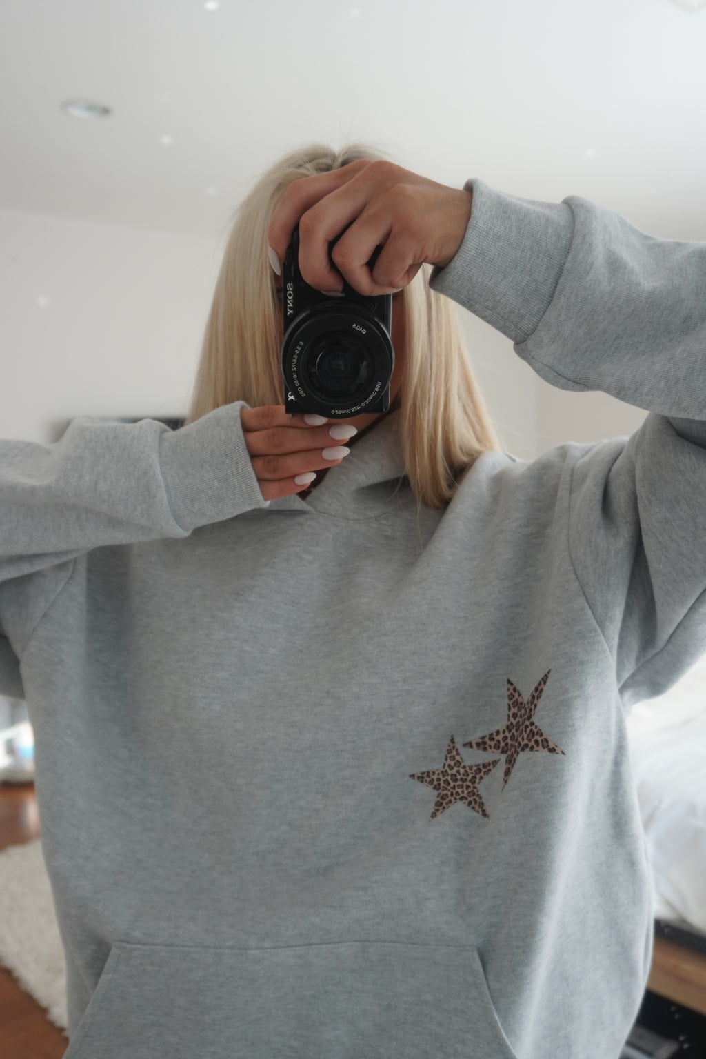 Leopard Hoodie Gray