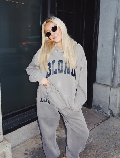BLONDI varsity grey hoodie