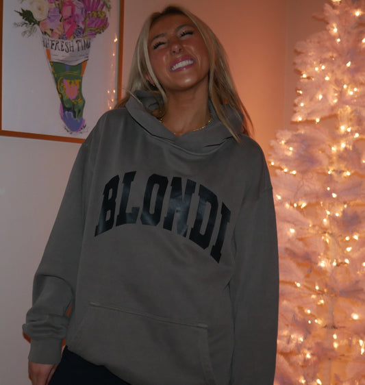 BLONDI varsity grey hoodie